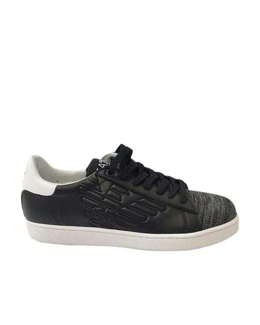 EA7 Black Logo Details Casual Sports Shoes for men
