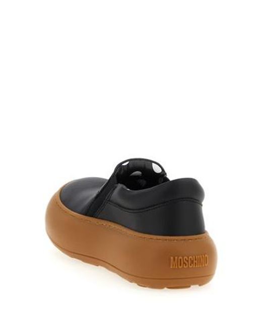 Moschino Brown Ollie Slip-On Sneakers