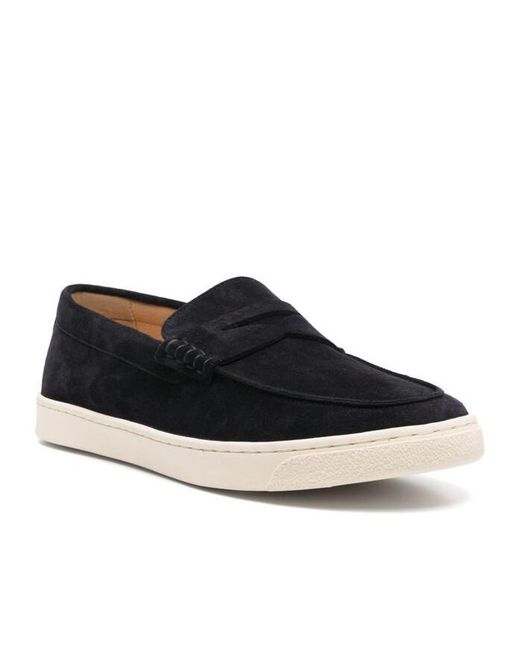 Brunello Cucinelli Black Penny-Slot Round-Toe Loafers for men
