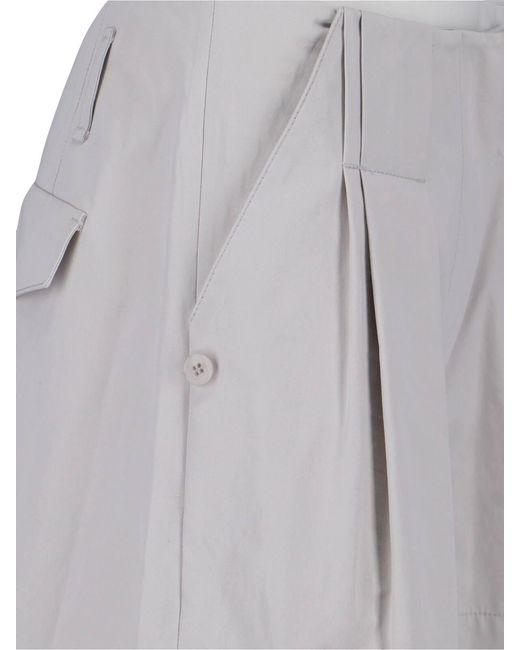 Low Classic Gray Pleated Tailored Shorts