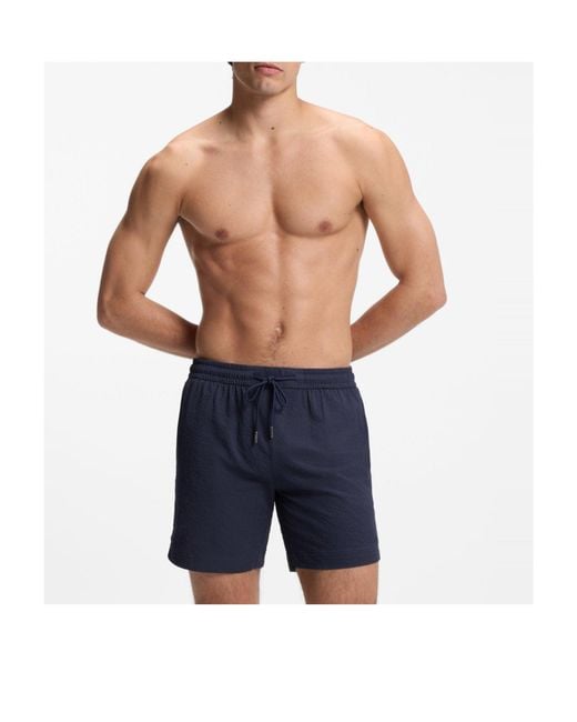 Boss Blue Simple Swim Trunks for men