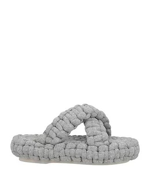 Chloé Gray Simple Slippers