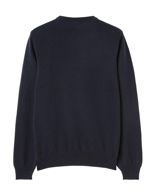 Loro Piana Blue Classic Crewneck Jumper for men