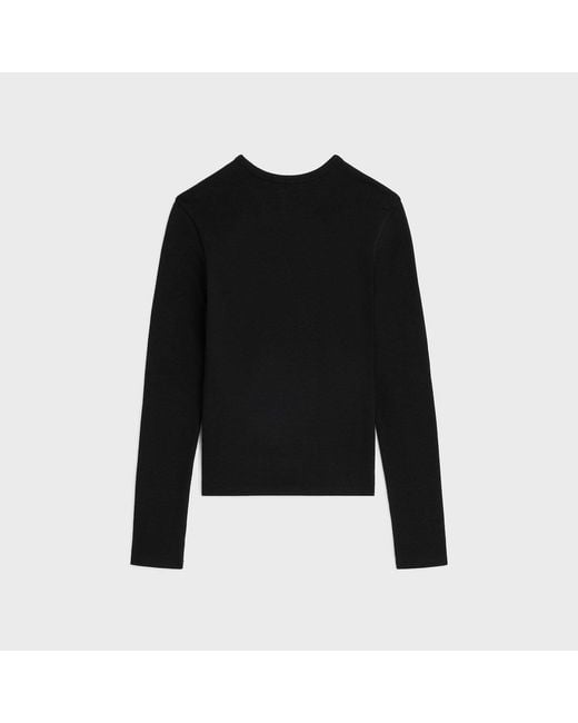 Céline Black Triomphe Long-Sleeved T-Shirt