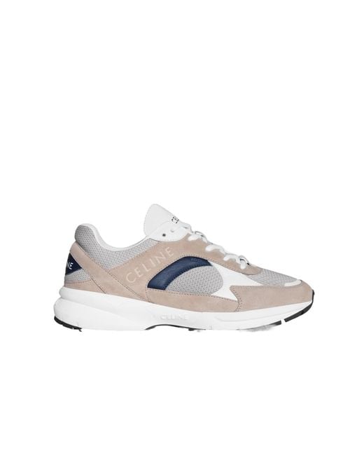 Céline White Runner Cr-03 Low Lace-Up Sneaker
