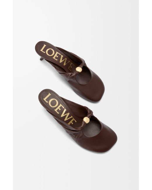 Loewe Brown Pebble Soft Mule