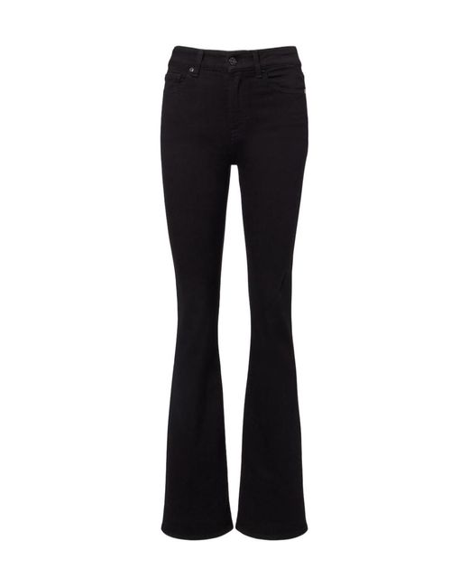 7 For All Mankind Black Leggy Bootcut Soho Mid-Rise Bootcut Jeans