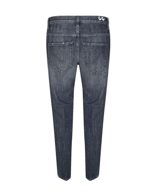 Dondup Blue Brighton Distressed Carrot Jeans for men