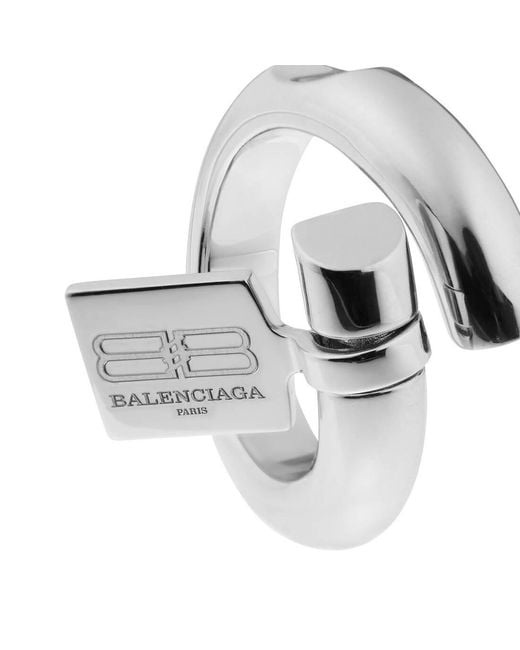 Balenciaga White Saint-Germain Tag Ring