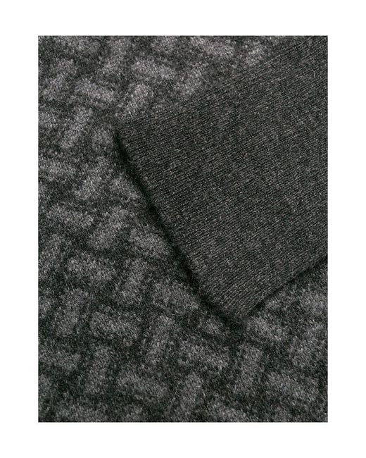 Drumohr Gray Crew-Neck Cashmere Sweater for men
