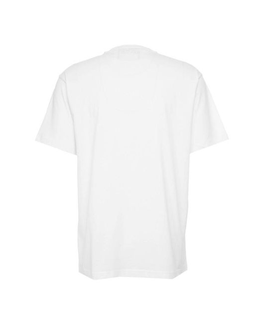 Versace Jeans White Logo-Print Short-Sleeve T-Shirt for men