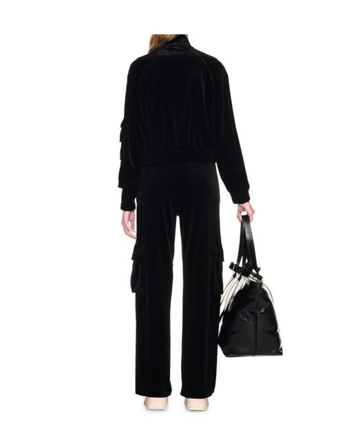 Off-White c/o Virgil Abloh Black Velvet Cargo Track Pants