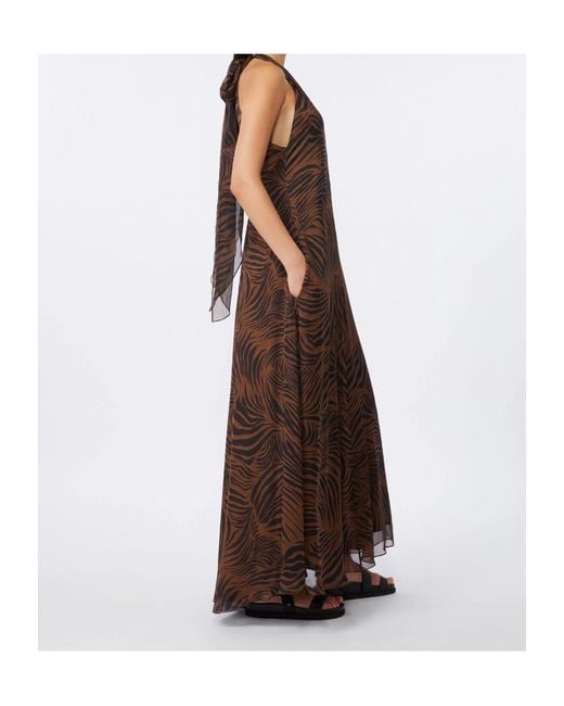Max Mara Brown Studio Salice Halterneck Maxi Dress