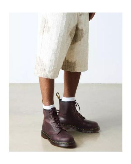 Dr. Martens Brown 1460 Crazy Horse Leather Boots for men