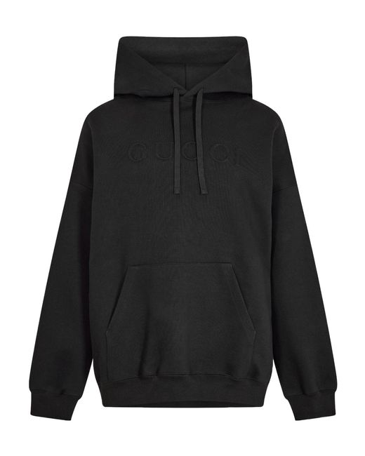 Gucci Black Solid Over The Head Hoodie for men