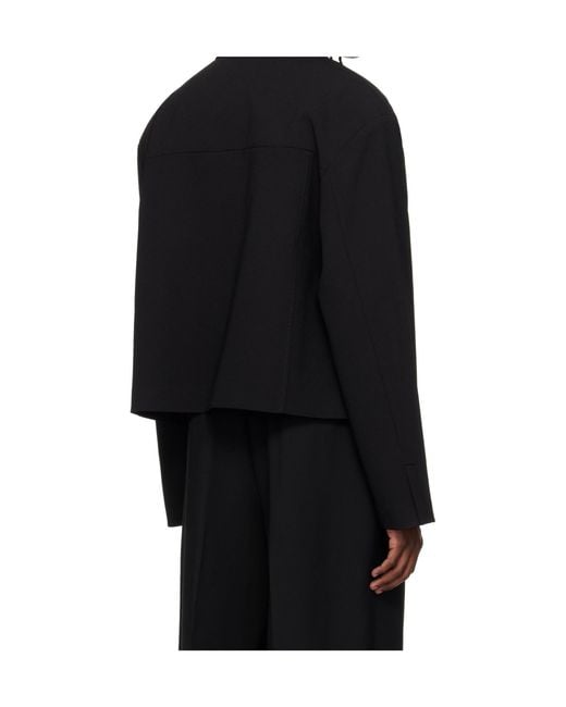 Entire studios Black Craft Cropped Jacket