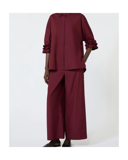 Max Mara Red Drawstring Casual Pants