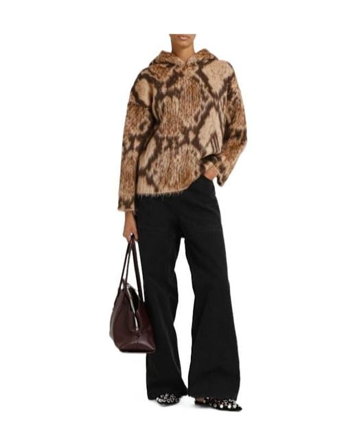 The Attico Brown Brushed Wool Blend Sweater
