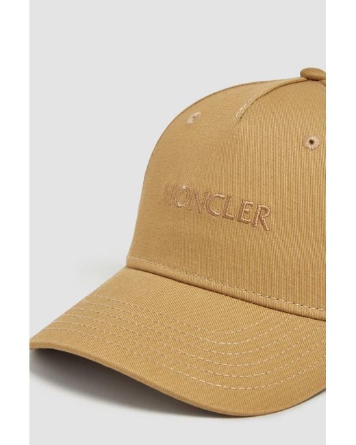 Moncler Natural Logo Embroidered Baseball Cap