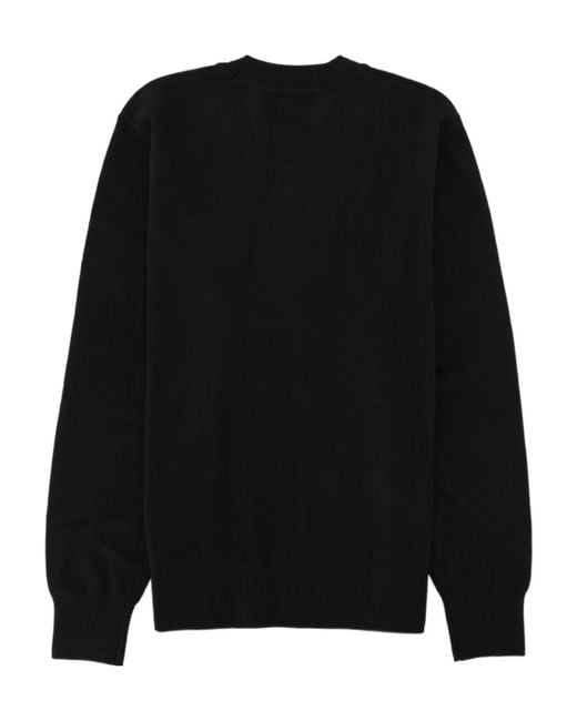 Versace Jeans Black Couture Logo Crew Neck Ribbed Jumper for men
