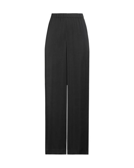 Rag & Bone Black Loose Solid Color Satin Trousers