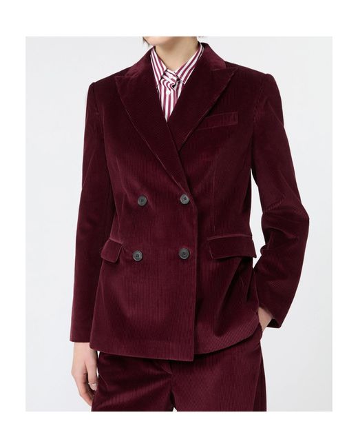 Weekend by Maxmara Purple Lapel Long-Sleeved Suit Jacket
