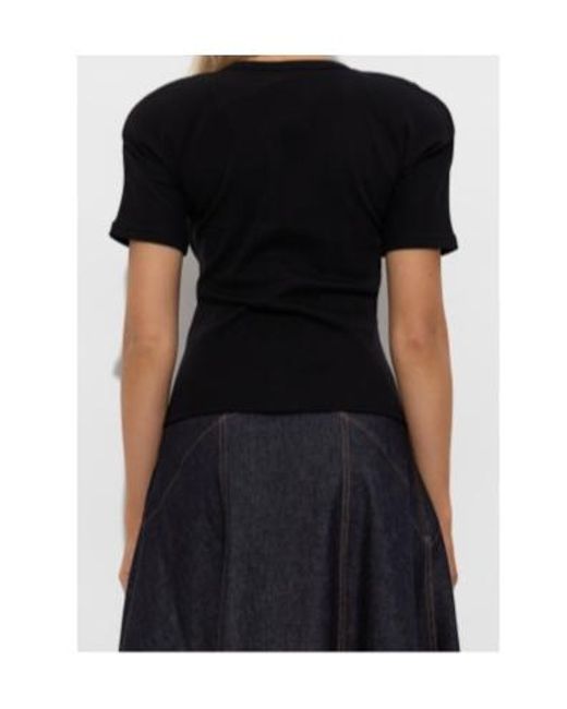 Jacquemus Black Logo Embroidered Scoop Neck T-Shirt