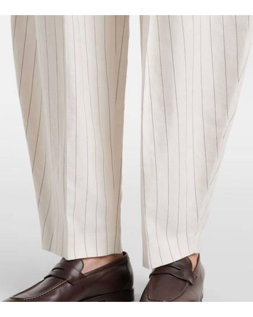 Ralph Lauren White Striped Casual Pants