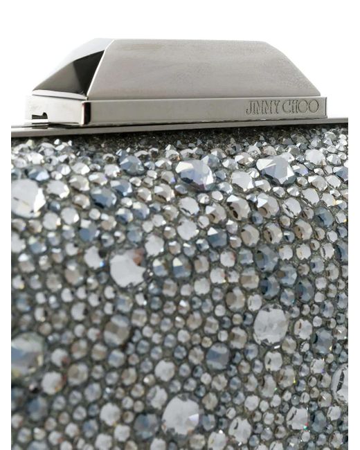 Jimmy Choo Gray Embellished Clutch Bag