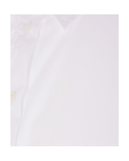 Ermanno Scervino White Macrame Lace Oversized Shirt