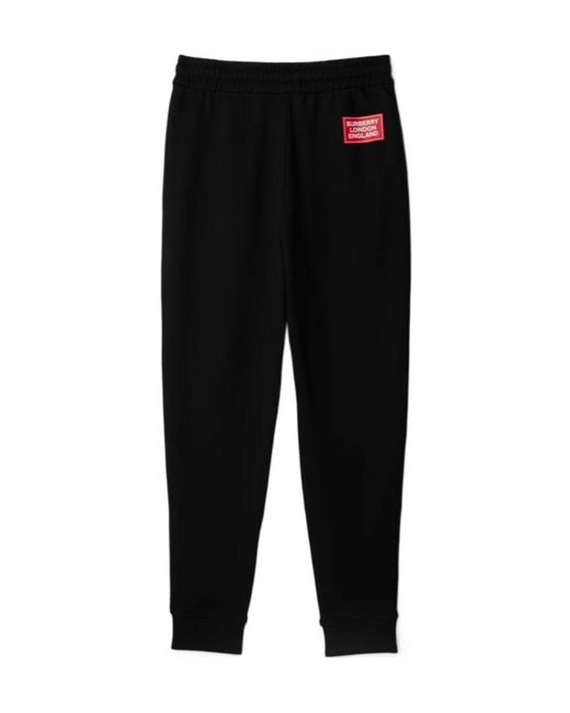 Burberry Black Logo Tight Sweatpants
