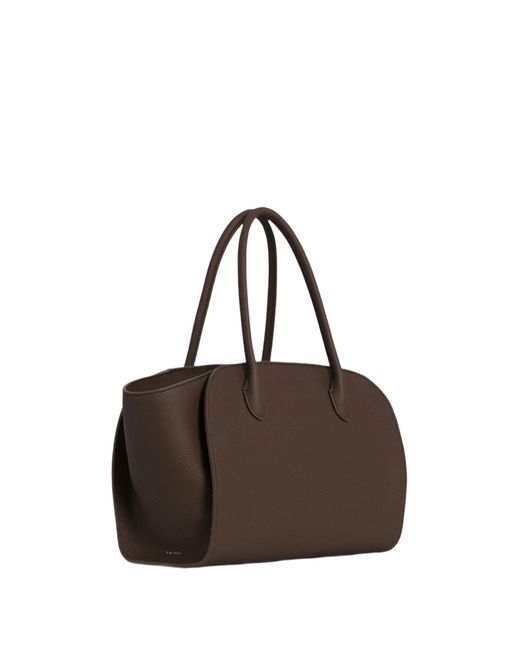 The Row Brown Marlo Leather Tote Bag