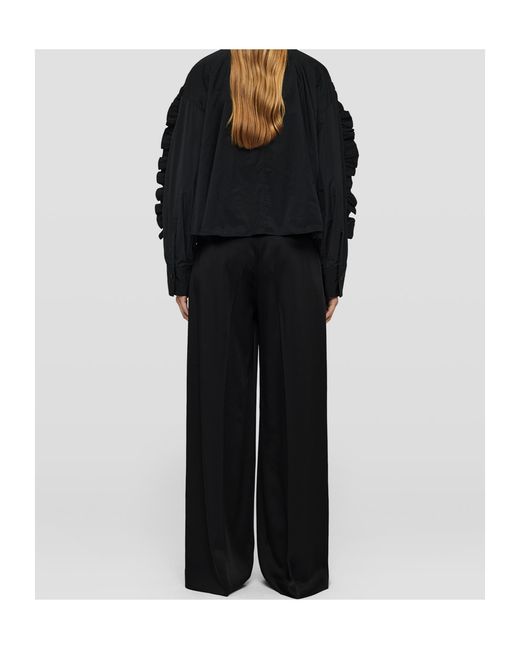 Jil Sander Black High Waist Tailored Trousers