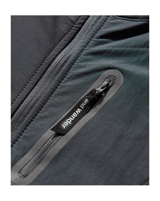And Wander Black Hooded Casual Jacket for men