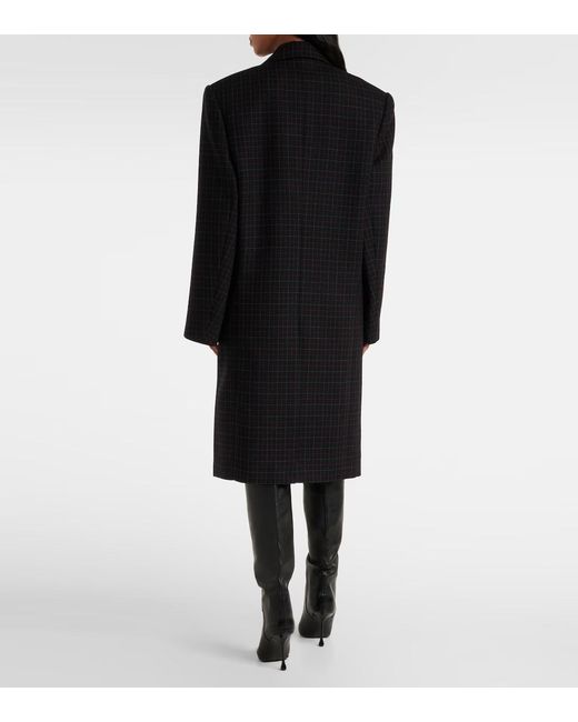 Wardrobe NYC Black Plaid Double-Breasted Coat