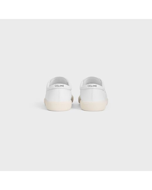 Céline White Lou Low Lace-Up Sneaker With Triomphe for men