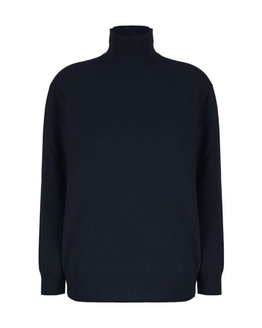 Malo Blue Roll-Neck Cashmere Sweater