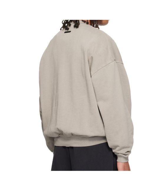 Fear Of God Gray Essentials Training 90S Crewneck Sweatshirt for men