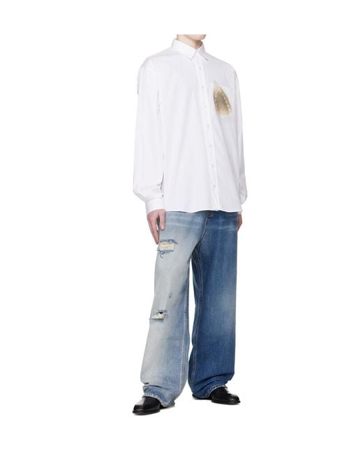 Vetements White Pocket Detail Shirt for men