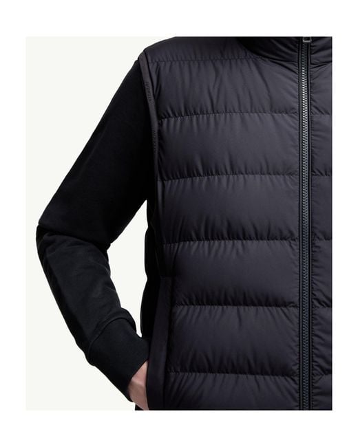 Moncler Blue Contrin Quilted Padded Vest Jacket for men