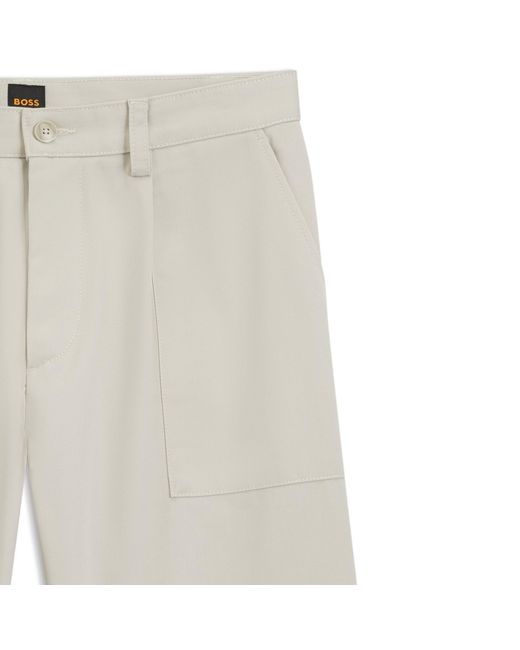 Boss Gray Solid Color Casual Long Pants for men