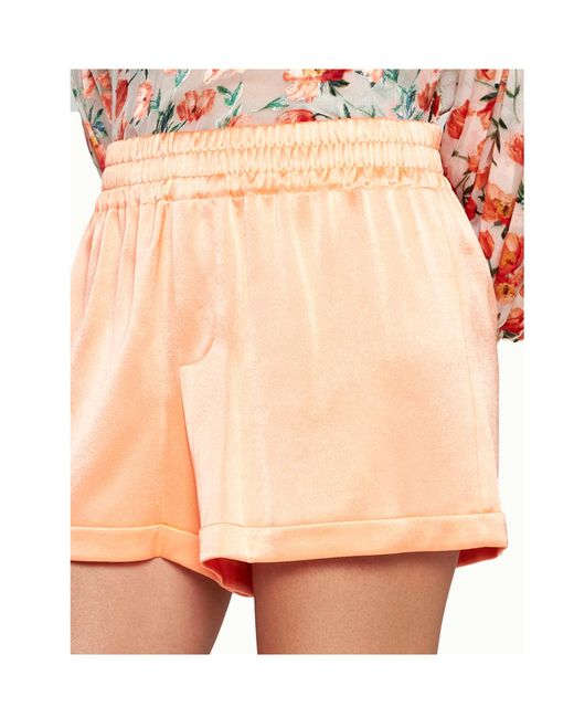 Alice + Olivia Orange Alice Olivia Pleated Shorts
