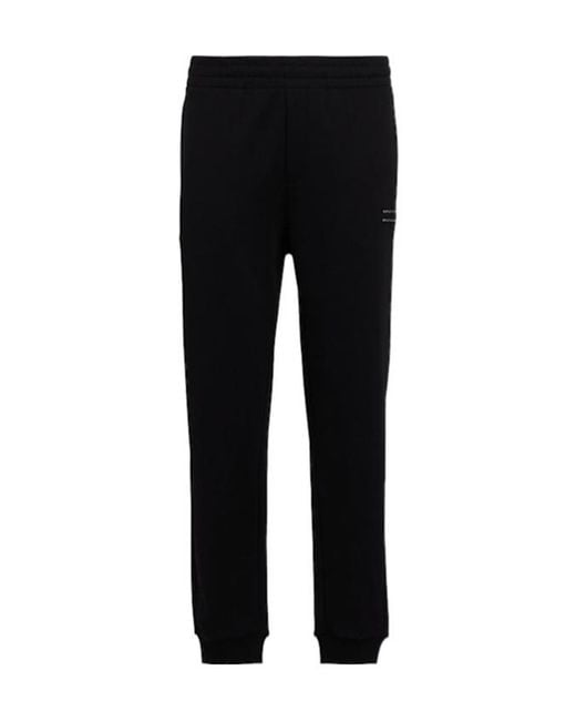 Moncler Black Logo Cotton Fleece Track Pants for men