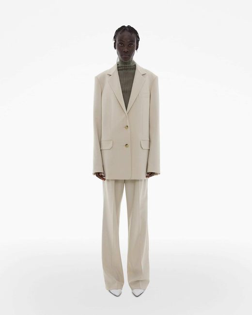 Helmut Lang White Helmut Single-Breasted Jacket