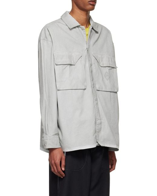A_COLD_WALL* White Flap-Pockets Cotton Overshirt for men