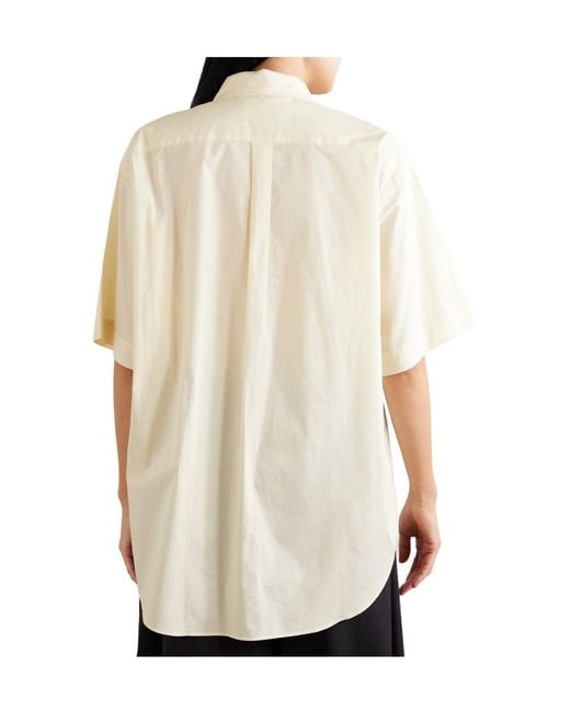 Ssstein White Cotton-Poplin Shirt