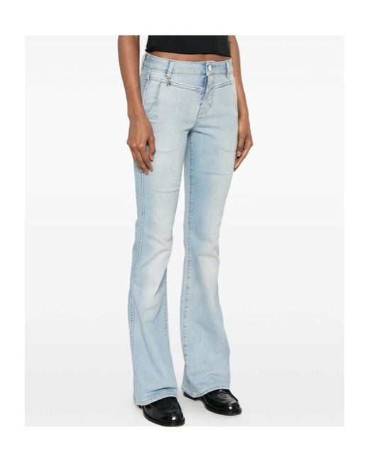 Amiri Blue High-Rise Flared Jeans
