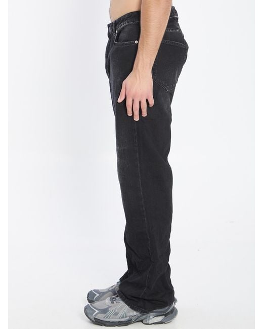 Balenciaga Black Distressed Relaxed Fit Jeans for men