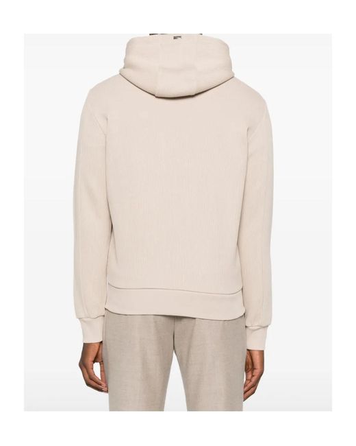 Herno Natural Zip-Up Hooded Jacket for men