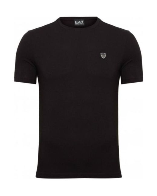 EA7 Black Printed T-Shirt for men
